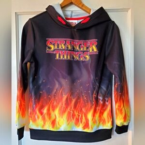 Stranger Things Boys Flames Logo Long Sleeve Hoodie🔥